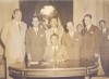 O governador Juscelino Kubitsheck e seus secretários, entre eles Geraldo Starling Soares (1° da esq.) e José Maria Alkmin (4°). Minas Gerais, entre 1951 e 1955. Memorial JK.